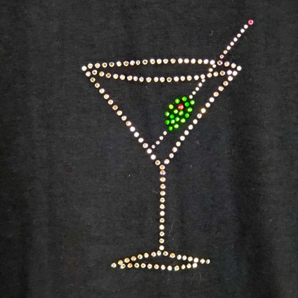 Falls Creek Black Long Sleeve Tee Shirt Medium - Picture 3 of 5